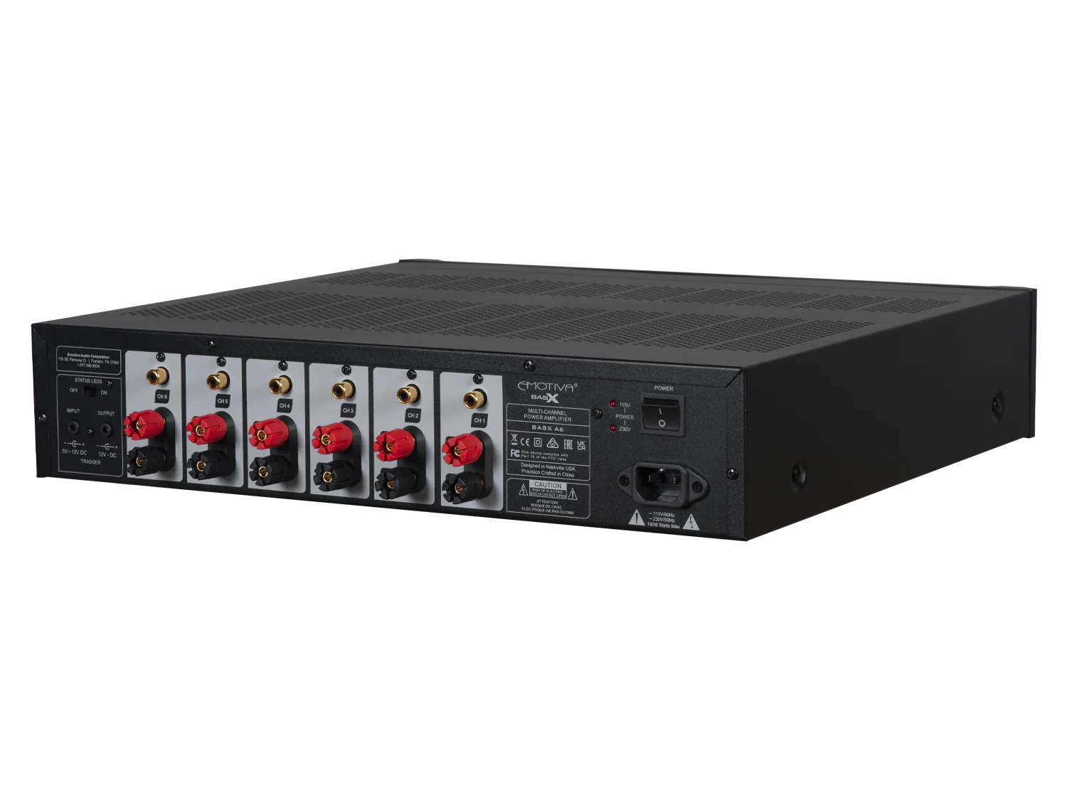 Factory Renewed BasX A6 Six-Channel Power Amplifier - Image 4